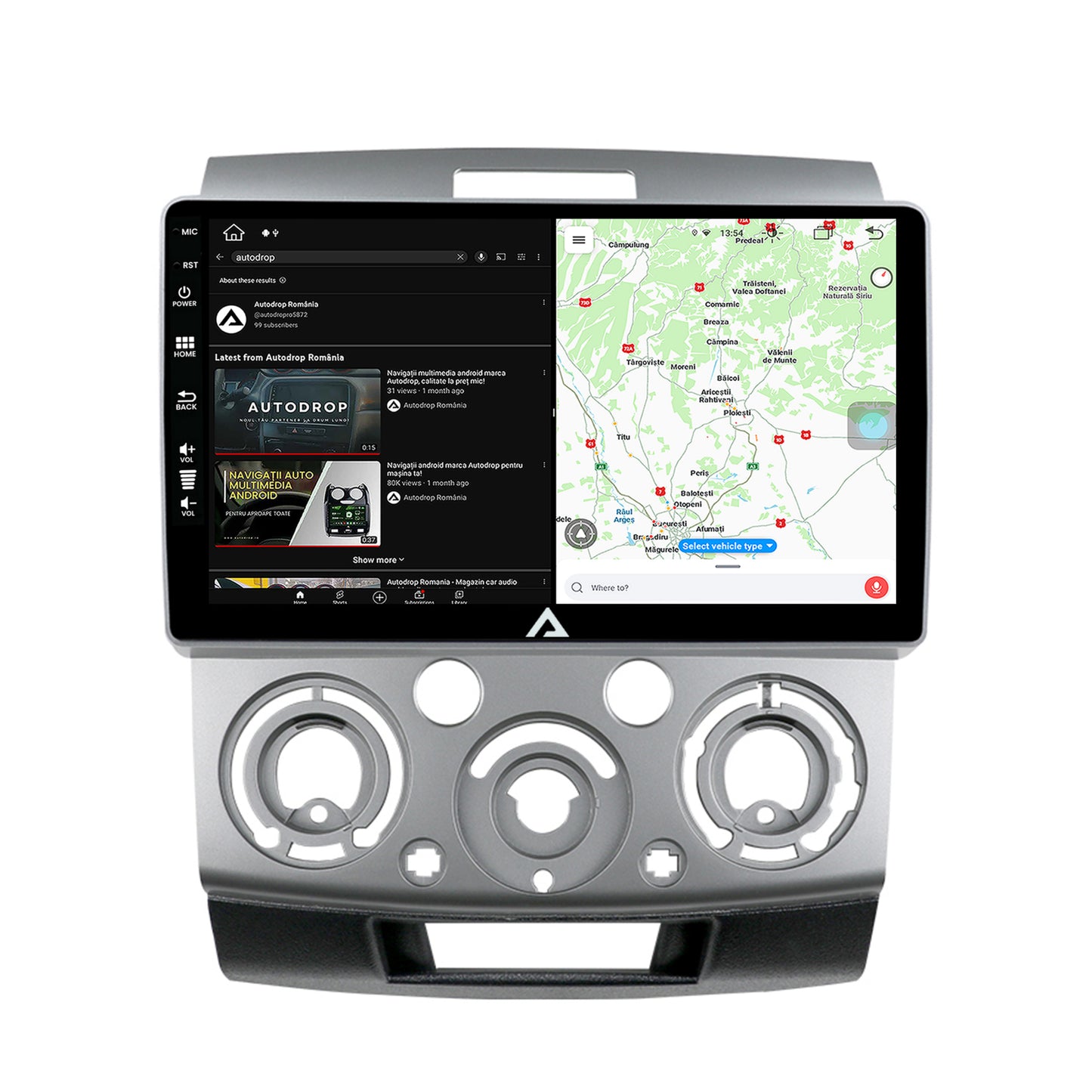 Navigatie Ford Ranger / Mazda BT50 (2007-2012), Android, Z-Octacore / 8GB RAM + 256GB ROM, 9 Inch - AD-BGZ9008+AD-BGRKIT136