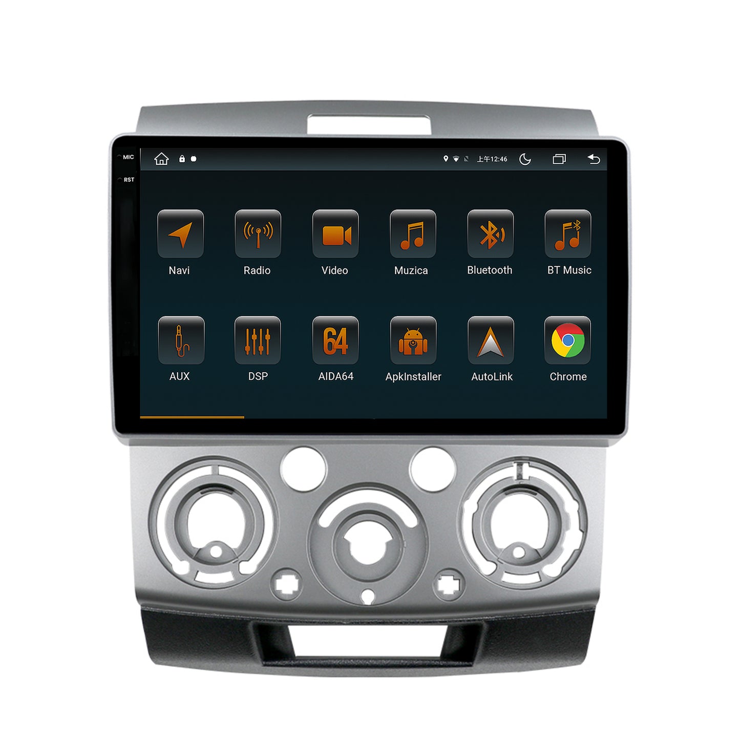 Navigatie Ford Ranger / Mazda BT50 (2007-2012), Android, V-Octacore / 4GB RAM + 64GB ROM, 9.5 Inch - AD-BGV9004+AD-BGRKIT136