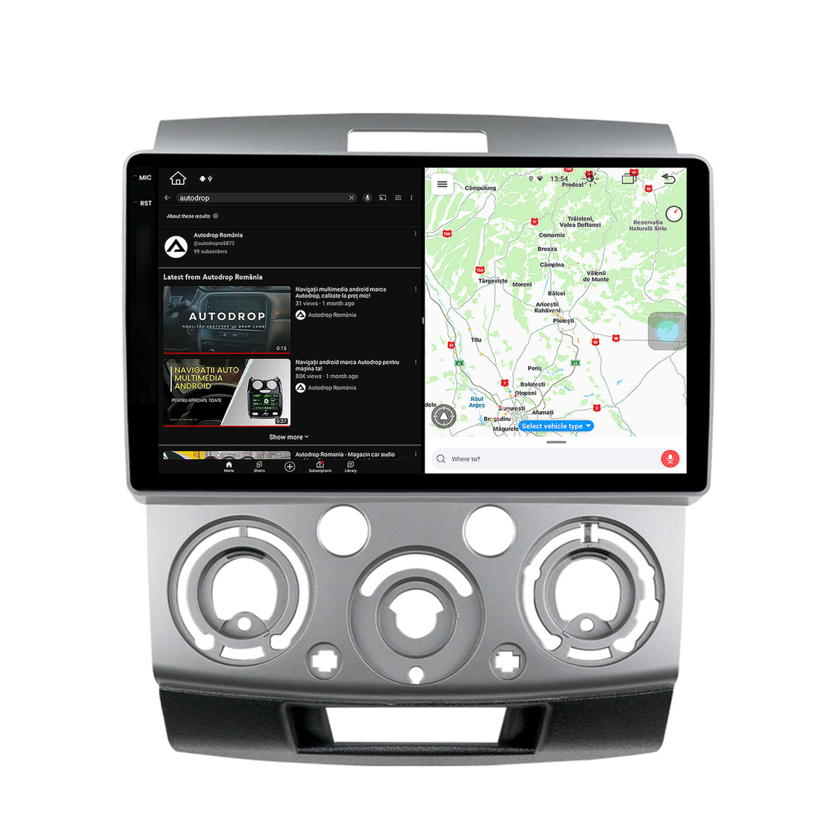 Navigatie Ford Ranger / Mazda BT50 (2007-2012), Android, X-Octacore / 8GB RAM + 256GB ROM, 9.5 Inch - AD-BGX9008+AD-BGRKIT136