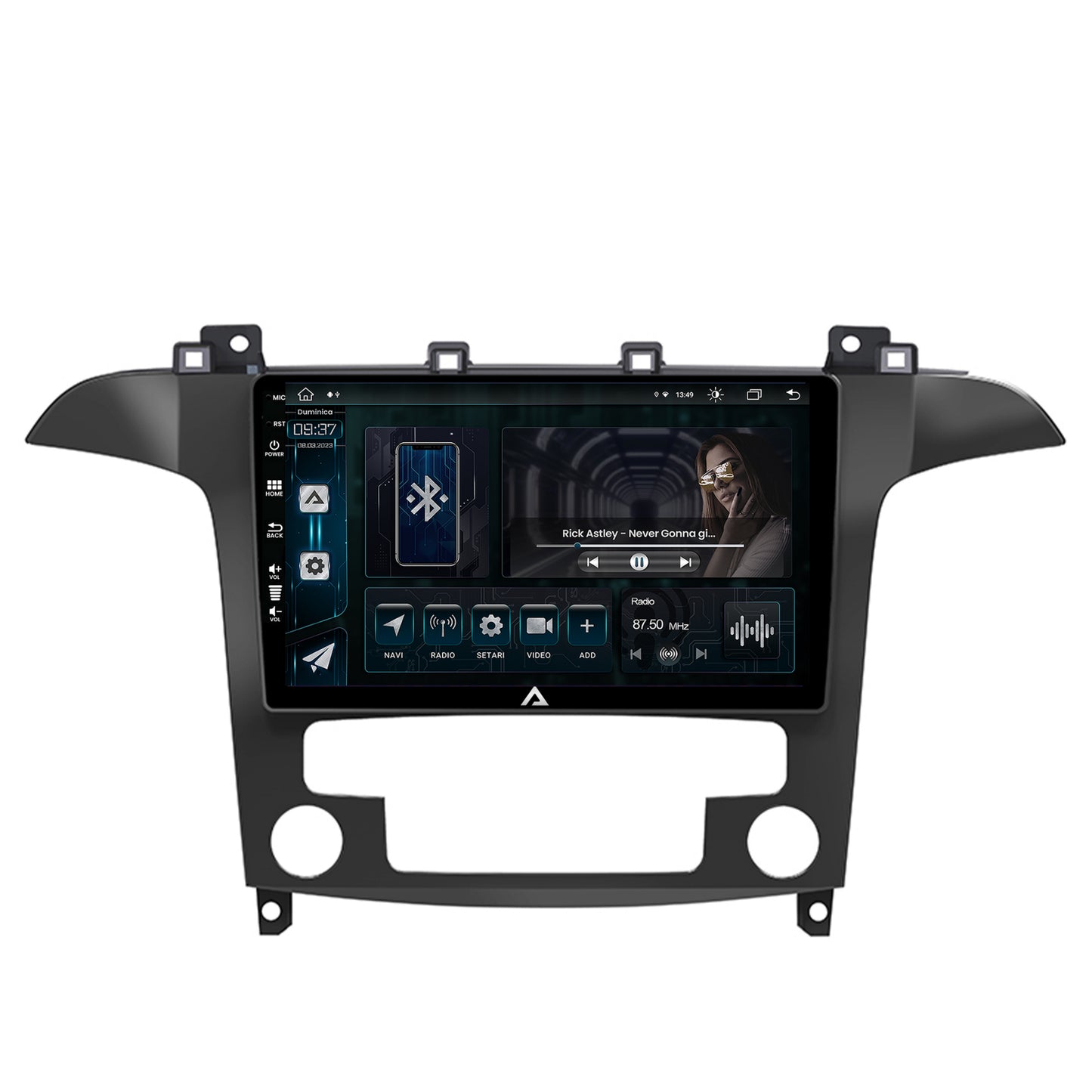 Navigatie Ford S-Max / Galaxy (2006-2015), Android, Z-Octacore / 8GB RAM + 256GB ROM, 9 Inch - AD-BGZ9008+AD-BGRKIT125