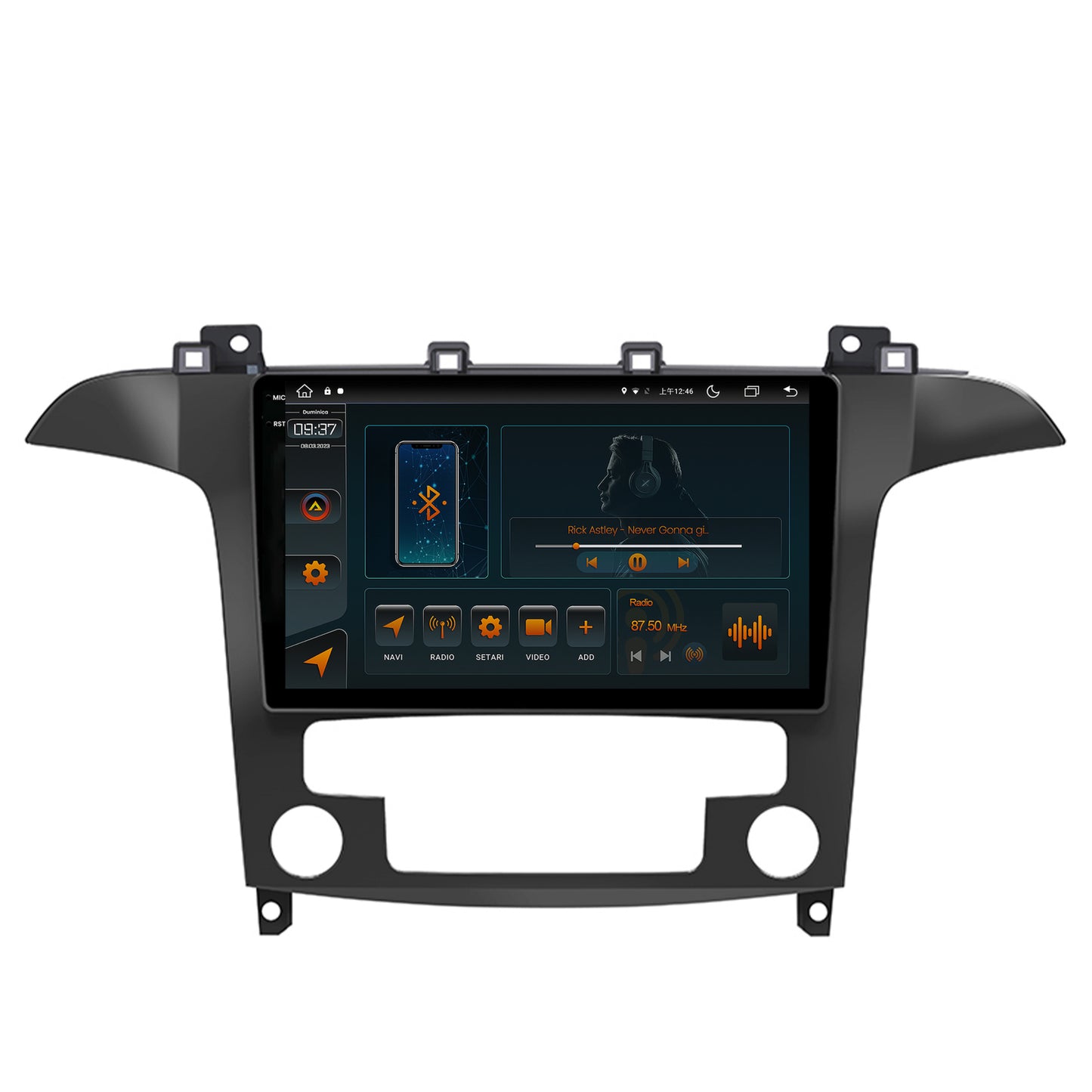 Navigatie Ford S-Max / Galaxy (2006-2015), Android, V-Octacore / 4GB RAM + 64GB ROM, 9.5 Inch - AD-BGV9004+AD-BGRKIT125