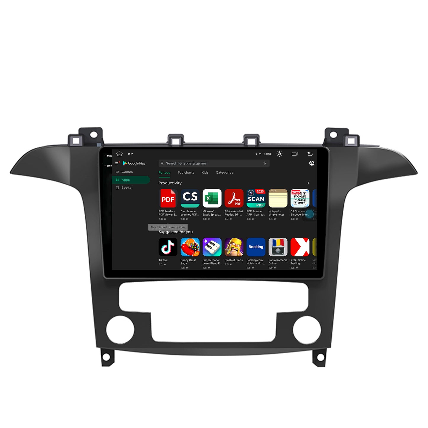 Navigatie Ford S-Max / Galaxy (2006-2015), Android, X-Octacore / 8GB RAM + 256GB ROM, 9.5 Inch - AD-BGX9008+AD-BGRKIT125