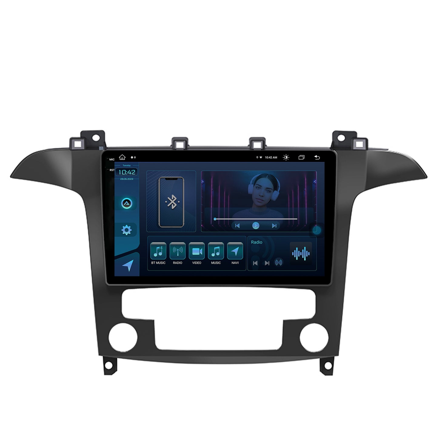 Navigatie Ford S-Max / Galaxy (2006-2015), Android, X-Octacore / 8GB RAM + 256GB ROM, 9.5 Inch - AD-BGX9008+AD-BGRKIT125
