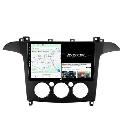Navigatie Ford S-MAX (2006-2015) Clima Manuala, Android, P-Octacore / 2GB RAM + 32GB ROM, 9 Inch - AD-BGP9002+AD-BGRKIT124