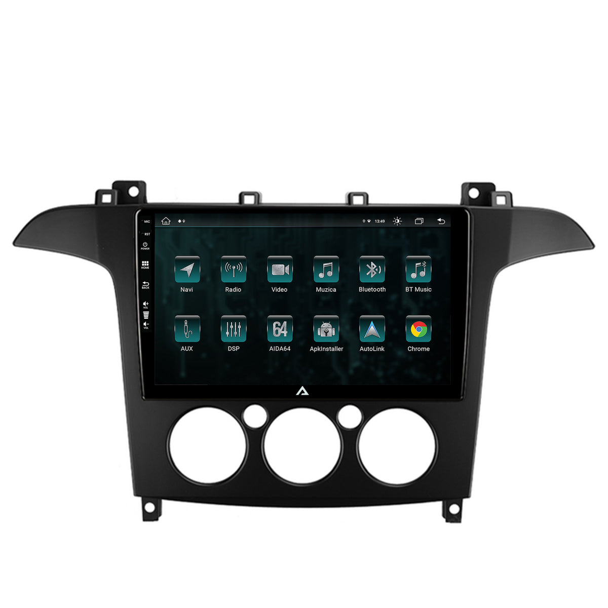 Navigatie Ford S-MAX (2006-2015) Clima Manuala, Android, Z-Octacore / 8GB RAM + 256GB ROM, 9 Inch - AD-BGZ9008+AD-BGRKIT124