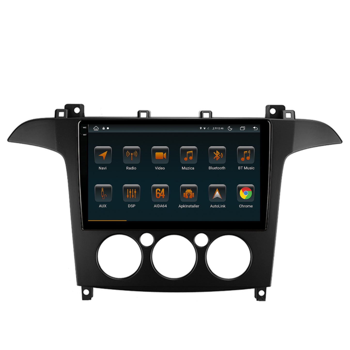 Navigatie Ford S-MAX (2006-2015) Clima Manuala, Android, V-Octacore / 4GB RAM + 64GB ROM, 9.5 Inch - AD-BGV9004+AD-BGRKIT124