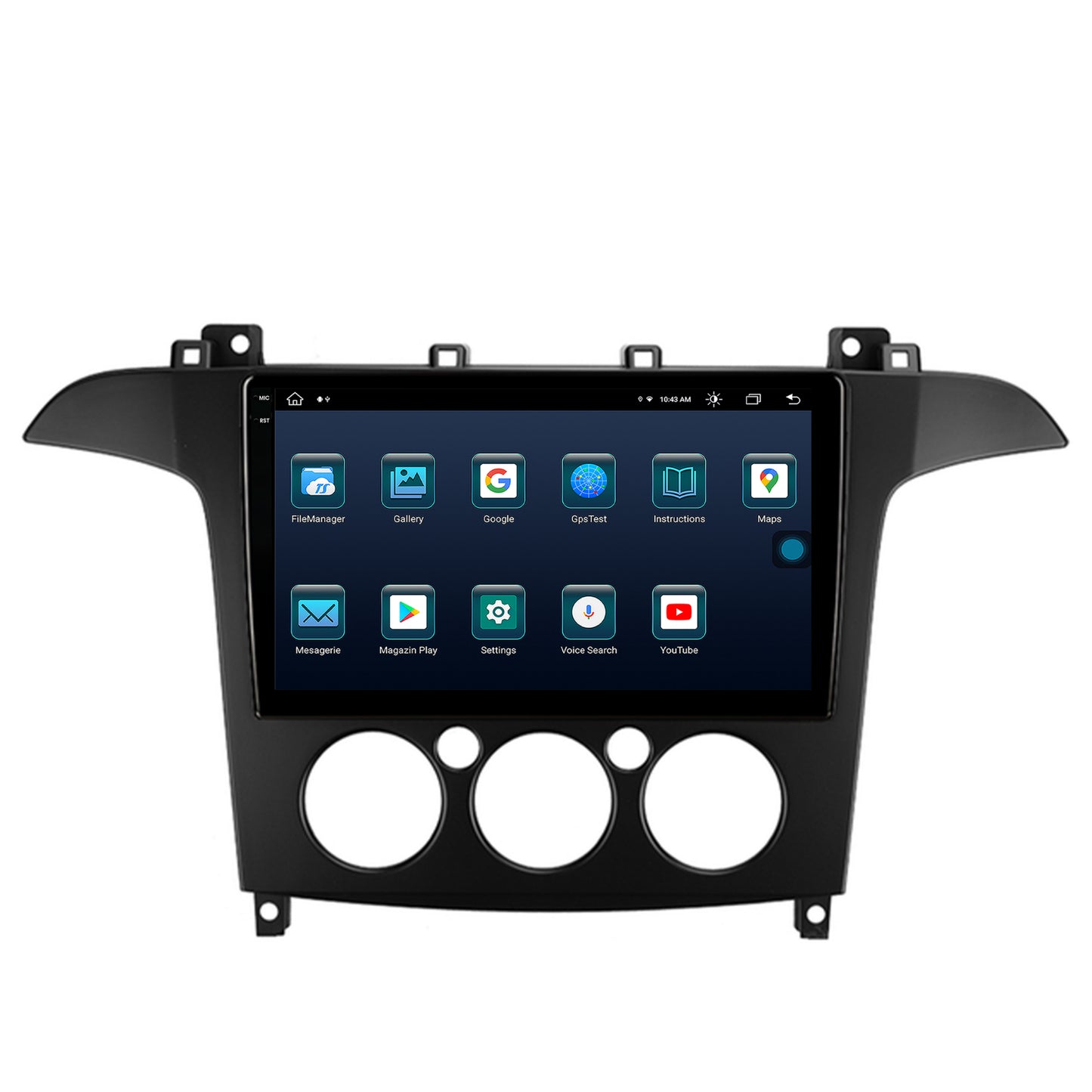 Navigatie Ford S-MAX (2006-2015) Clima Manuala, Android, X-Octacore / 8GB RAM + 256GB ROM, 9.5 Inch - AD-BGX9008+AD-BGRKIT124