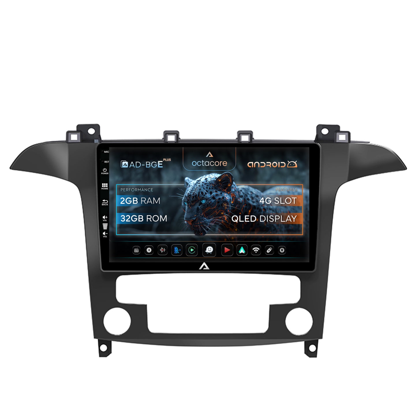Navigatie Ford S-Max / Galaxy (2006-2015), Android, E-Octacore / 2GB RAM + 32GB ROM, 9 Inch - AD-BGE9002+AD-BGRKIT125