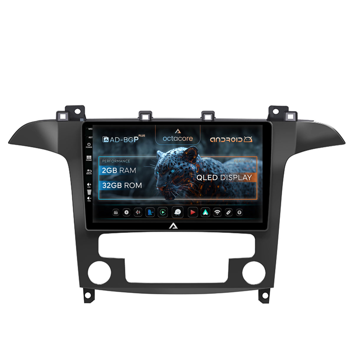 Navigatie Ford S-Max / Galaxy (2006-2015), Android, P-Octacore / 2GB RAM + 32GB ROM, 9 Inch - AD-BGP9002+AD-BGRKIT125