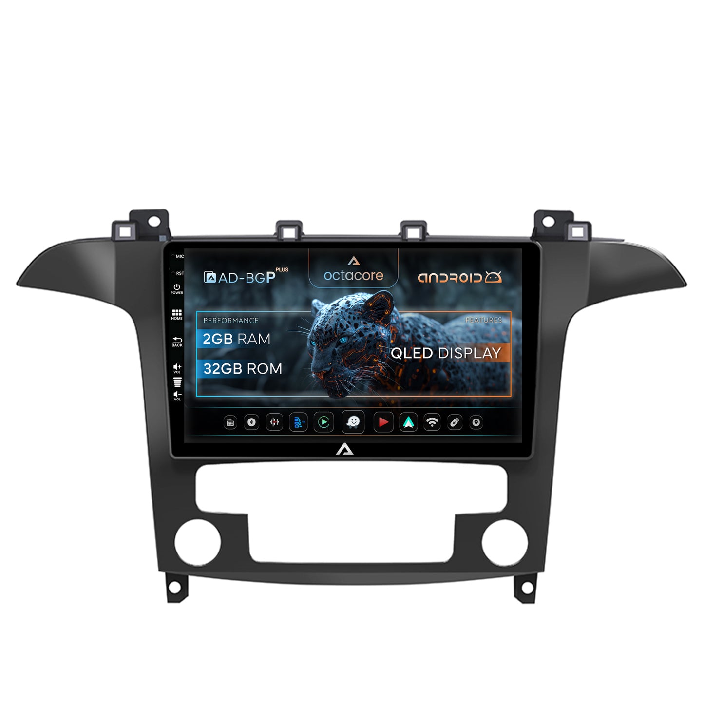Navigatie Ford S-Max / Galaxy (2006-2015), Android, P-Octacore / 2GB RAM + 32GB ROM, 9 Inch - AD-BGP9002+AD-BGRKIT125