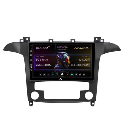 Navigatie Ford S-Max / Galaxy (2006-2015), Android, Z-Octacore / 8GB RAM + 256GB ROM, 9 Inch - AD-BGZ9008+AD-BGRKIT125