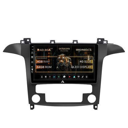 Navigatie Ford S-MAX / Galaxy (2006-2015) Clima Automata, Android, A-Octacore / 4GB RAM + 64GB ROM, 9 Inch - AD-BGA9004+AD-BGRKIT124