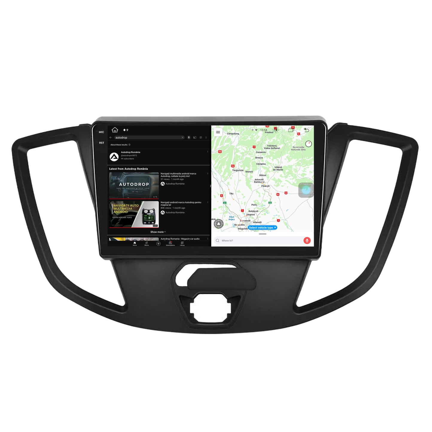Navigatie Ford Transit (2014-2020), Android, X-Octacore / 8GB RAM + 256GB ROM, 9.5 Inch - AD-BGX9008+AD-BGRKIT123V2