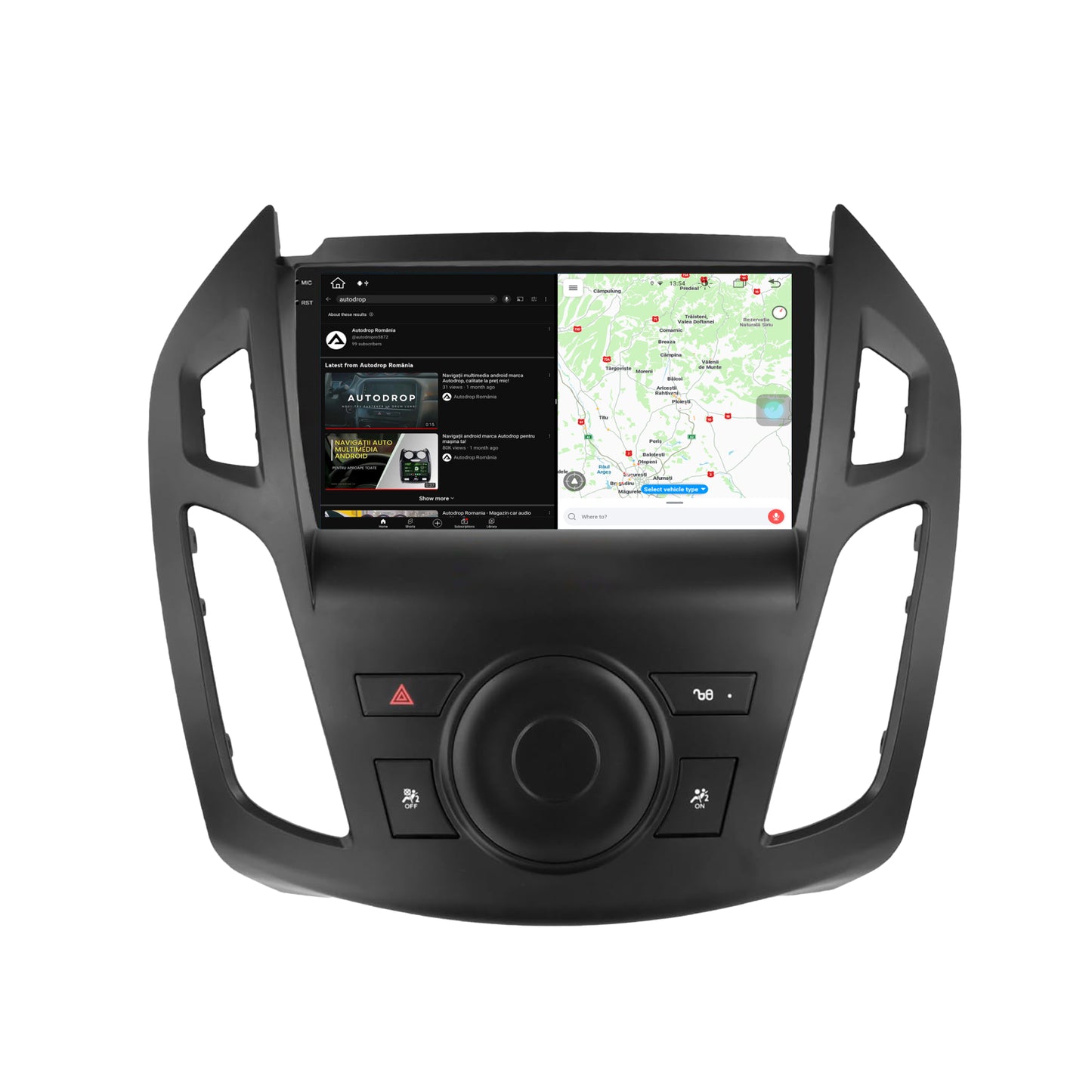 Navigatie Ford Transit (2015-2021), Android, X-Octacore / 8GB RAM + 256GB ROM, 9.5 Inch - AD-BGX9008+AD-BGRKIT111