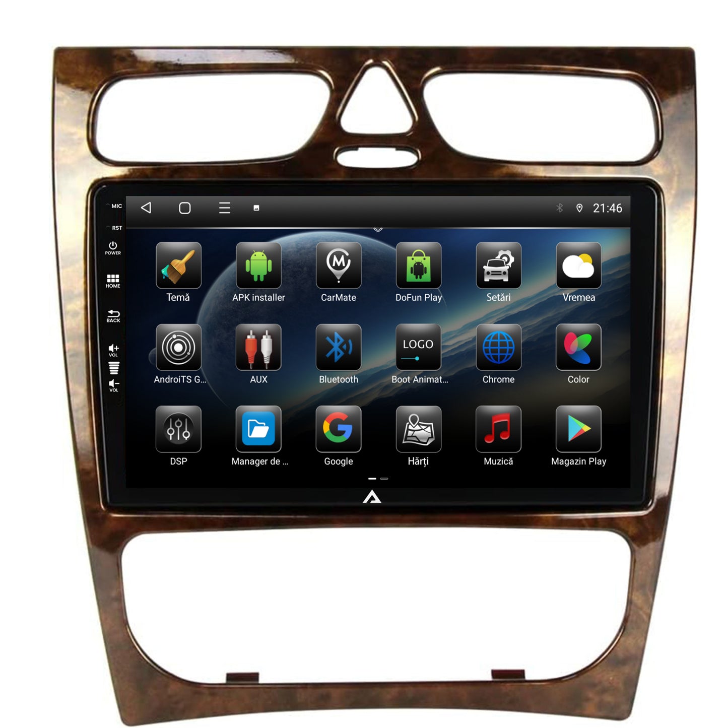 Navigatie Benz C Class (W203) (2000-2004), Android, P-Octacore / 2GB RAM + 32GB ROM, 9 Inch - AD-BGP9002+AD-BGRKIT416V3