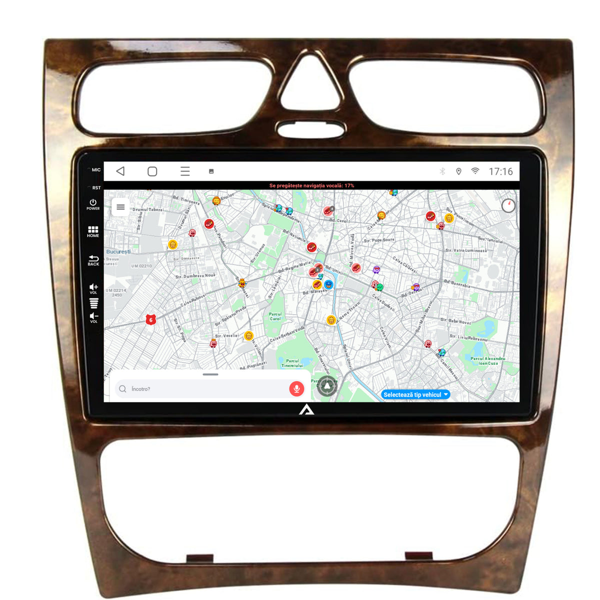 Navigatie Benz C Class (W203) (2002-2004), Android, A-Octacore / 4GB RAM + 64GB ROM, 9 Inch - AD-BGA9004+AD-BGRKIT416V3