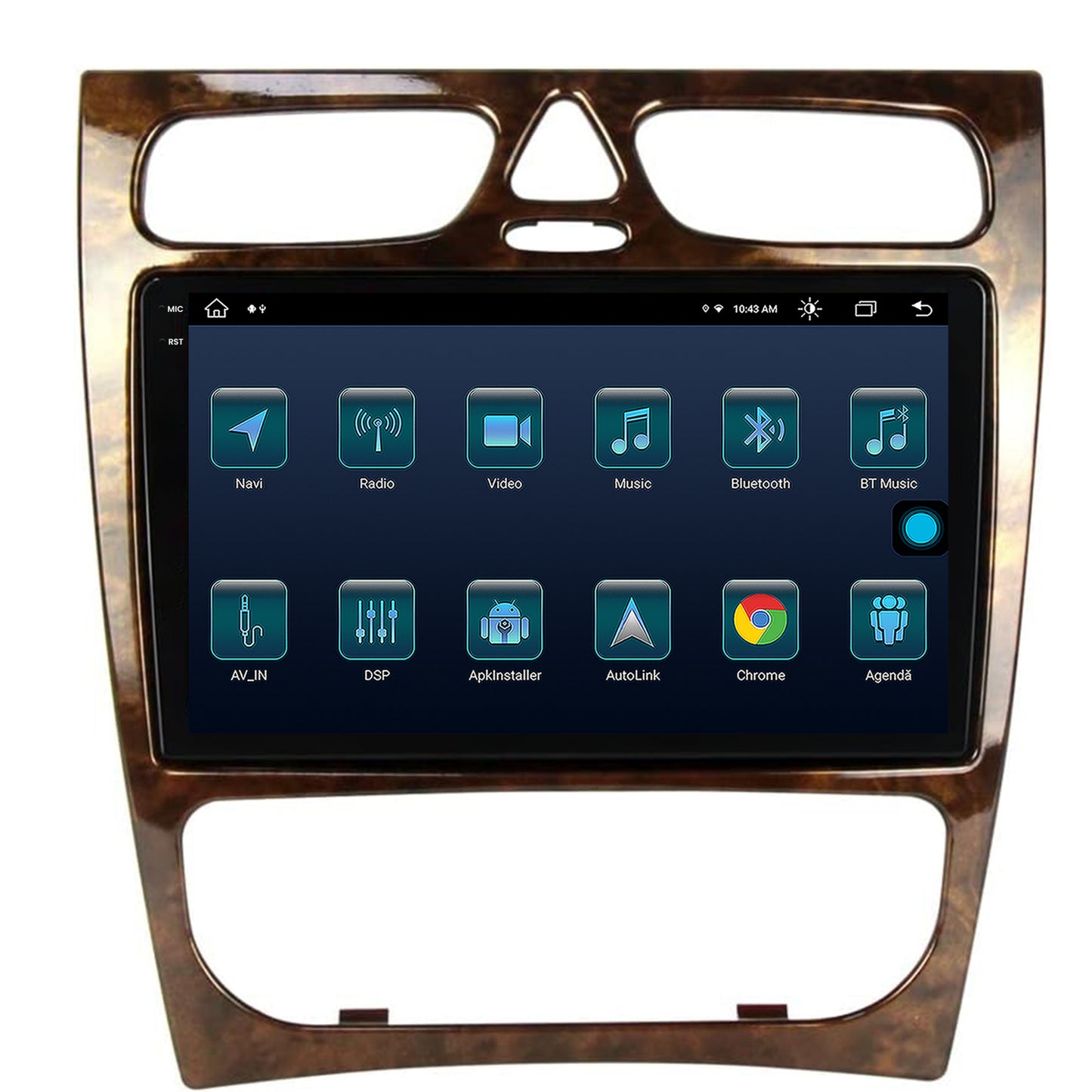 Navigatie Benz C Class (W203) (2002-2004), Android, X-Octacore / 8GB RAM + 256GB ROM, 9.5 Inch - AD-BGX9008+AD-BGRKIT416V3