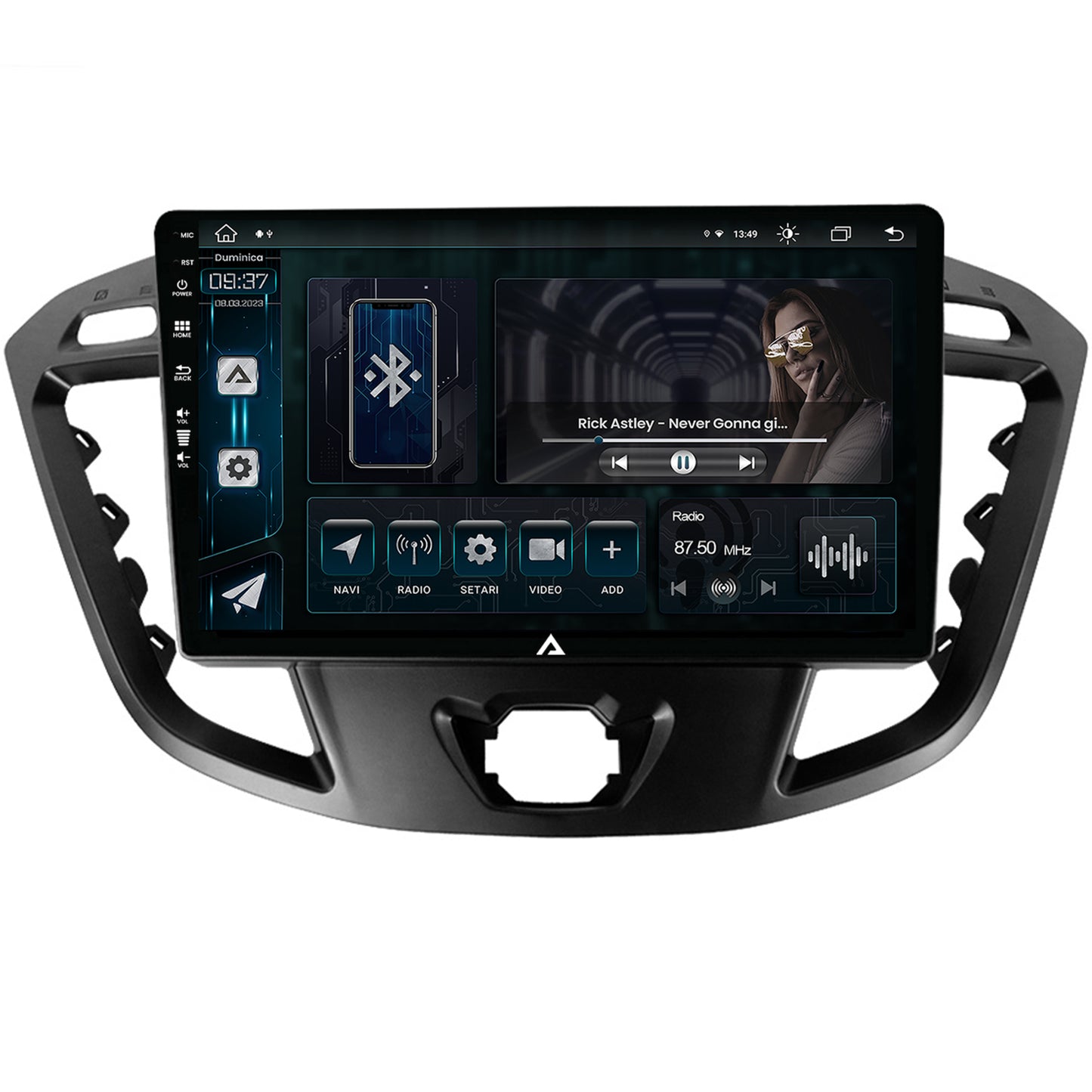 Navigatie Ford Transit / Tourneo (2012-2020), Android, Z-Octacore / 8GB RAM + 256GB ROM, 9 Inch - AD-BGZ9008+AD-BGRKIT123
