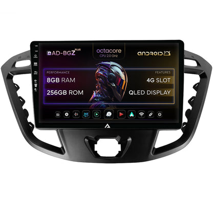 Navigatie Ford Transit / Tourneo (2012-2020), Android, Z-Octacore / 8GB RAM + 256GB ROM, 9 Inch - AD-BGZ9008+AD-BGRKIT123
