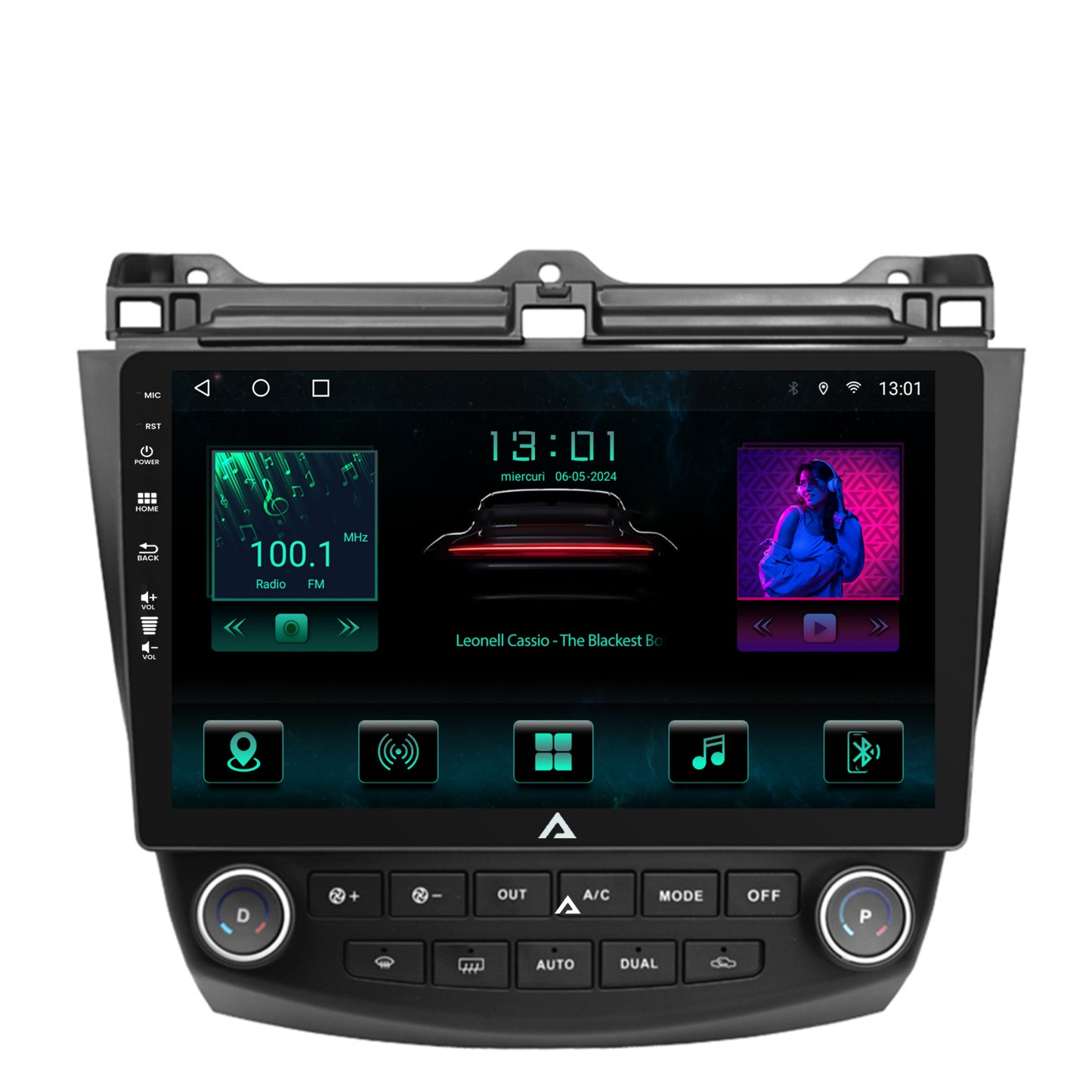Navigatie Honda Accord 7 (2005-2008), Android, A-Octacore / 4GB RAM + 64GB ROM, 10.1 Inch - AD-BGA10004+AD-BGRKIT012
