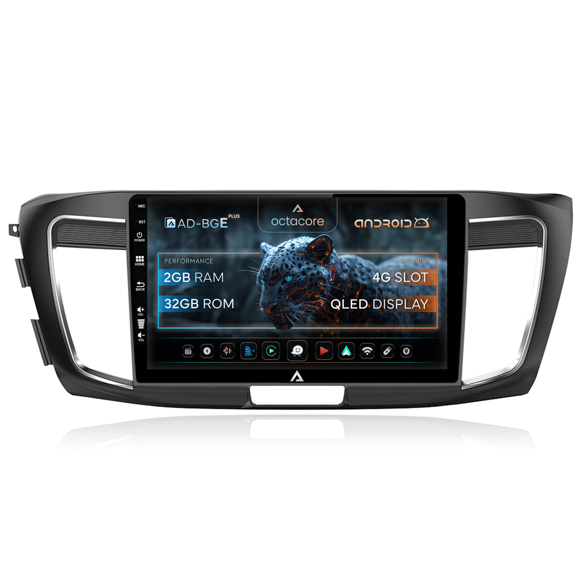 Navigatie Honda Accord 9 (2013-2017), Android, E-Octacore / 2GB RAM + 32GB ROM, 10.1 Inch - AD-BGE10002+AD-BGRKIT002