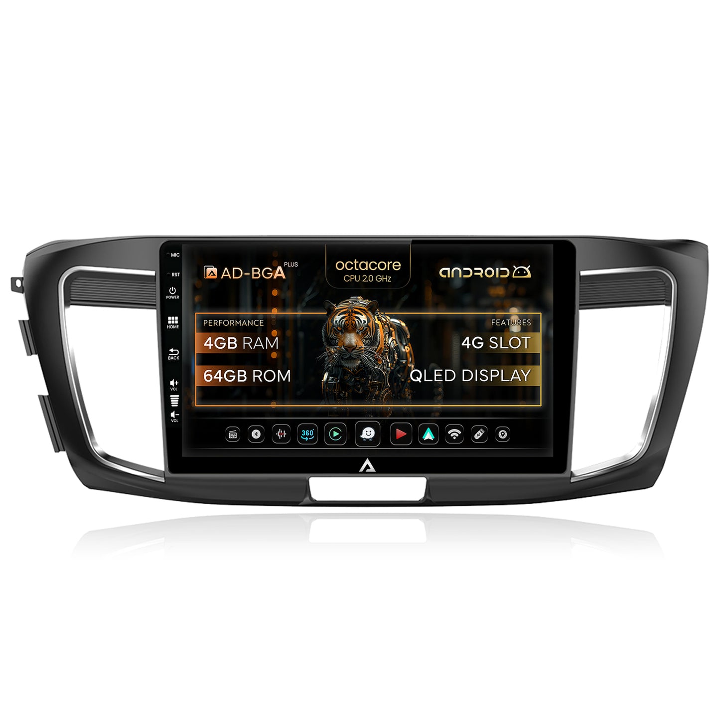 Navigatie Honda ACCORD 9 (2013-2017), Android, A-Octacore / 4GB RAM + 64GB ROM, 10.1 Inch - AD-BGA10004+AD-BGRKIT002
