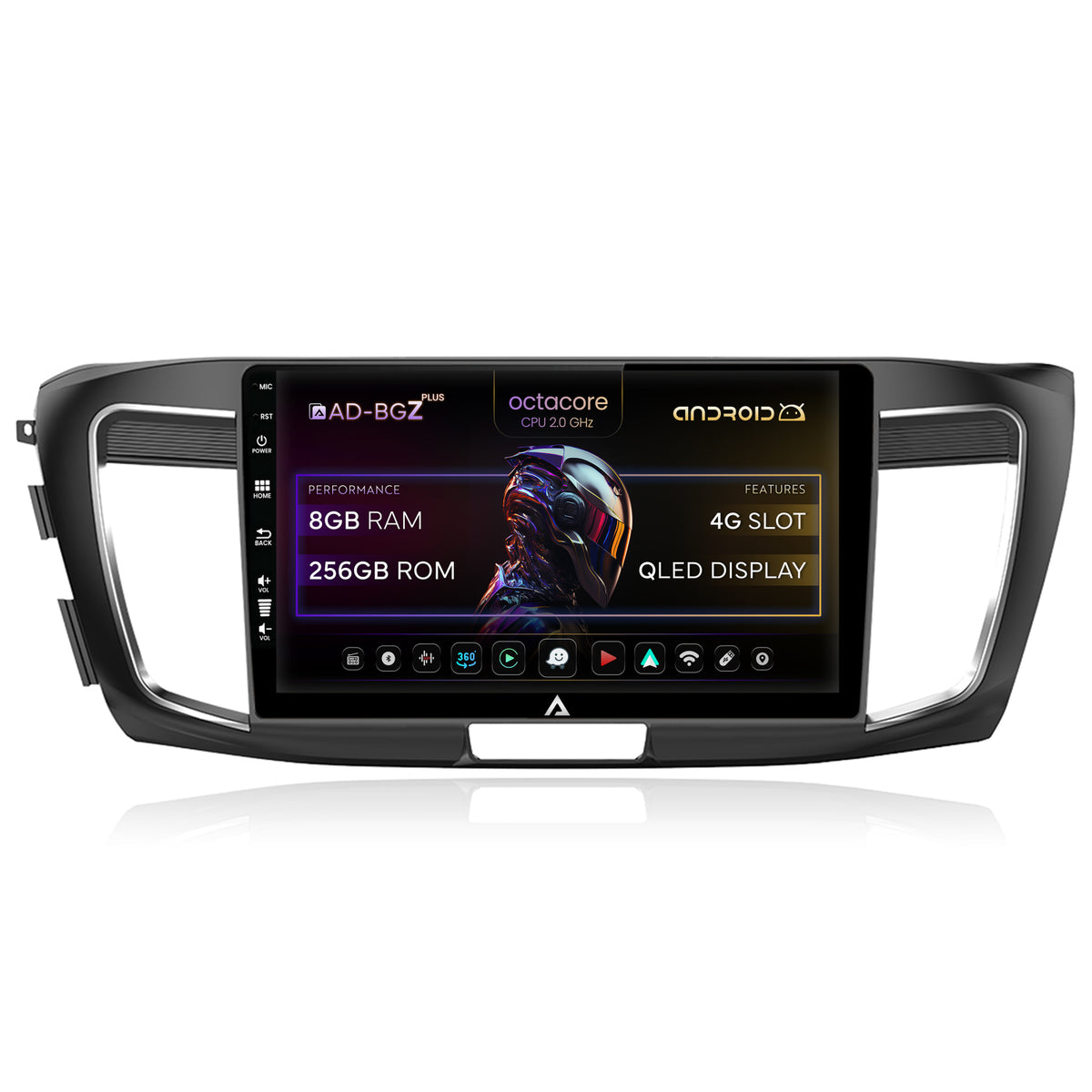Navigatie Honda Accord 9 (2013-2017), Android, Z-Octacore / 8GB RAM + 256GB ROM, 10.1 Inch - AD-BGZ10008+AD-BGRKIT002