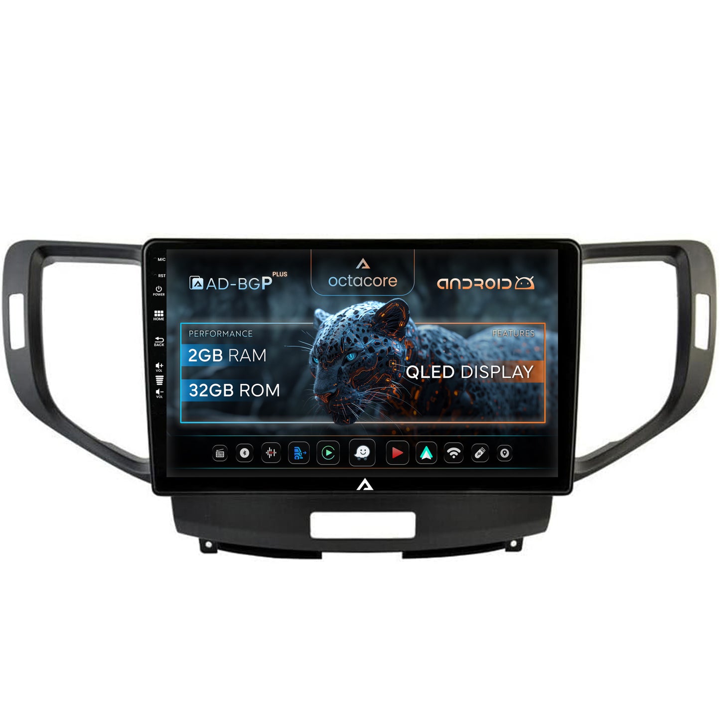 Navigatie Honda Accord VIII (2008-2012), Android, P-Octacore / 2GB RAM + 32GB ROM, 10.1 Inch - AD-BGP10002+AD-BGRKIT005V2