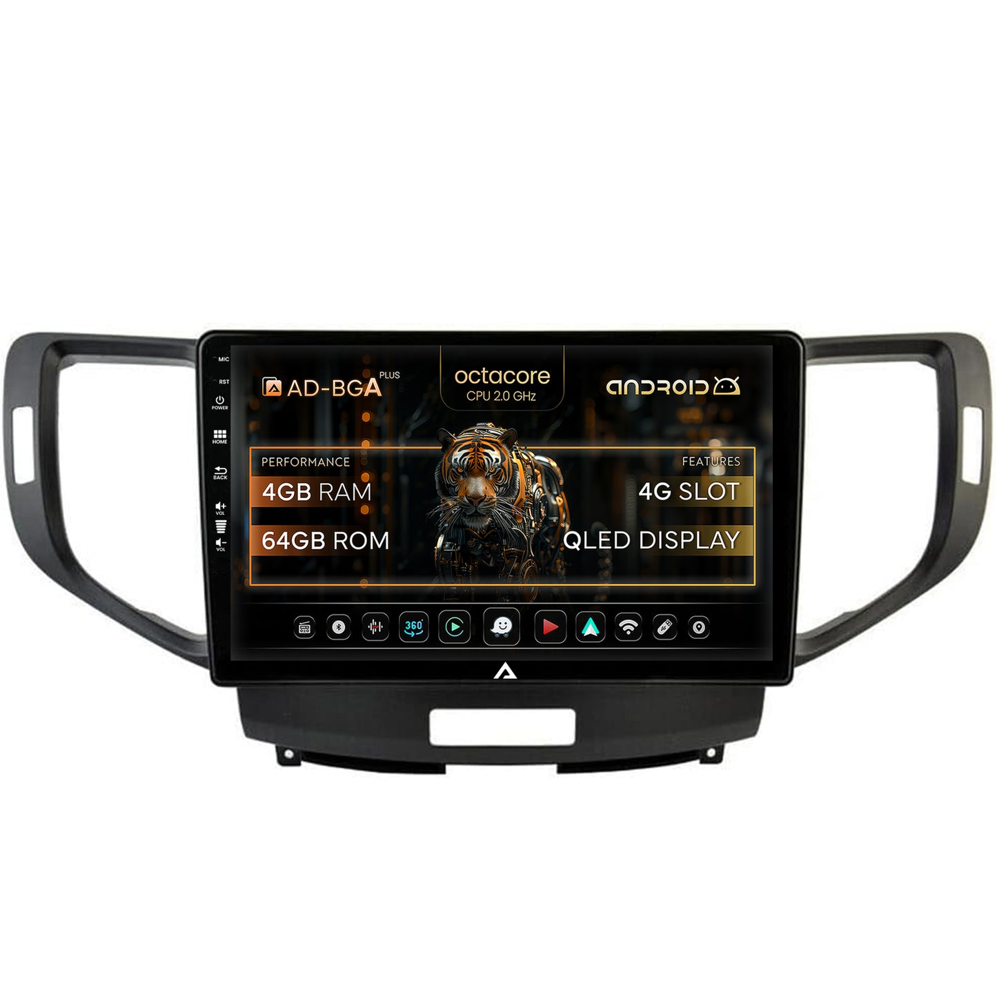 Navigatie Honda Accord VIII (2008-2012), Android, A-Octacore / 4GB RAM + 64GB ROM, 10.1 Inch - AD-BGA10004+AD-BGRKIT005V2