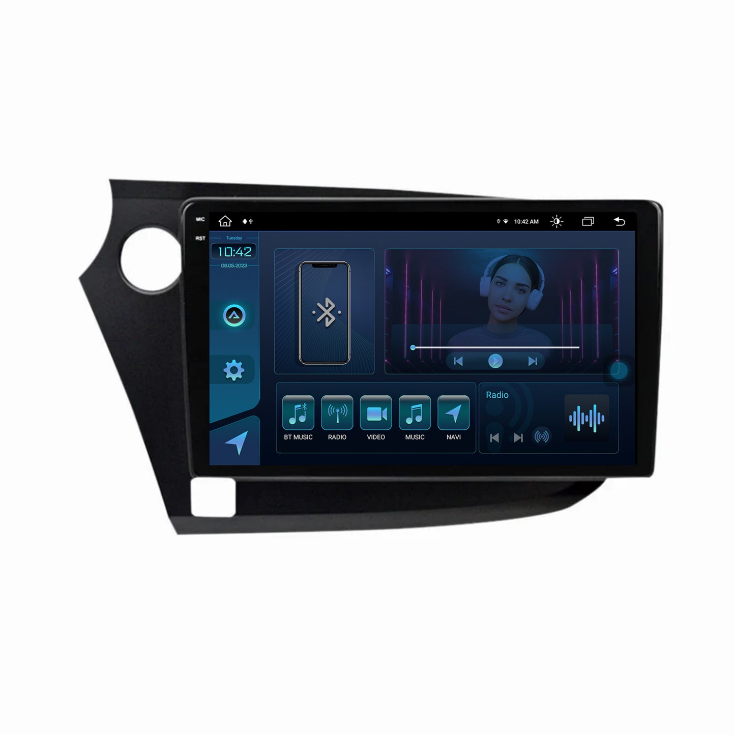 Navigatie Honda Insight (2009-2014), Android, X-Octacore / 8GB RAM + 256GB ROM, 9.5 Inch - AD-BGX9008+AD-BGRKIT009