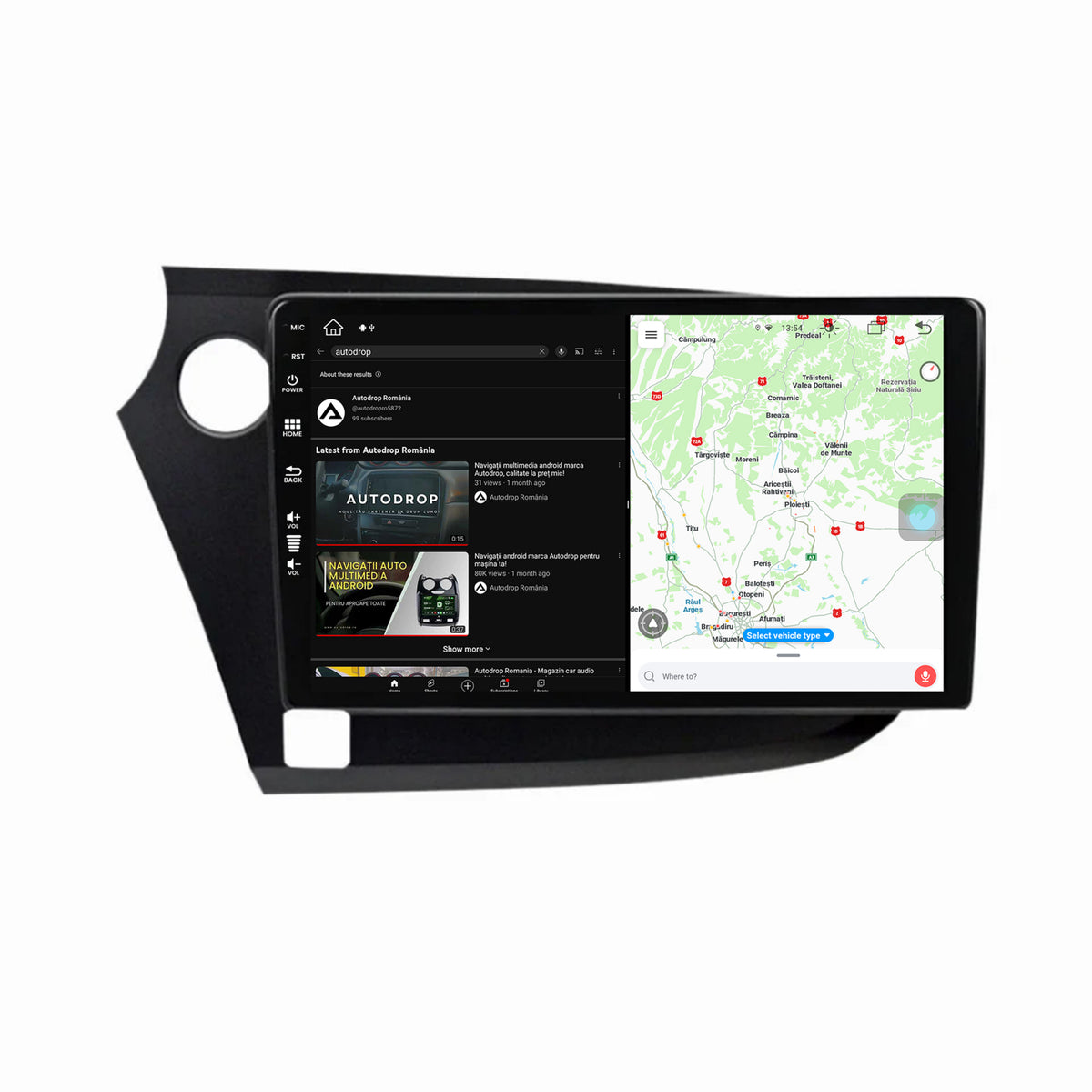 Navigatie Honda Insight (2009-2014), Android, Z-Octacore / 8GB RAM + 256GB ROM, 9 Inch - AD-BGZ9008+AD-BGRKIT009
