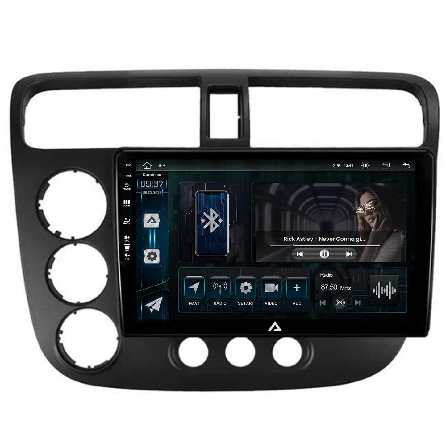 Navigatie Honda Civic (1998-2005), Android, Z-Octacore / 8GB RAM + 256GB ROM, 9 Inch - AD-BGZ9008+AD-BGRKIT018