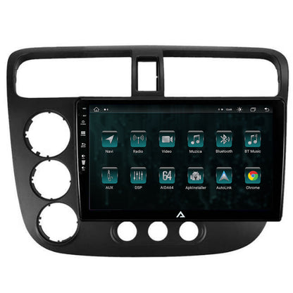 Navigatie Honda Civic (1998-2005), Android, Z-Octacore / 8GB RAM + 256GB ROM, 9 Inch - AD-BGZ9008+AD-BGRKIT018