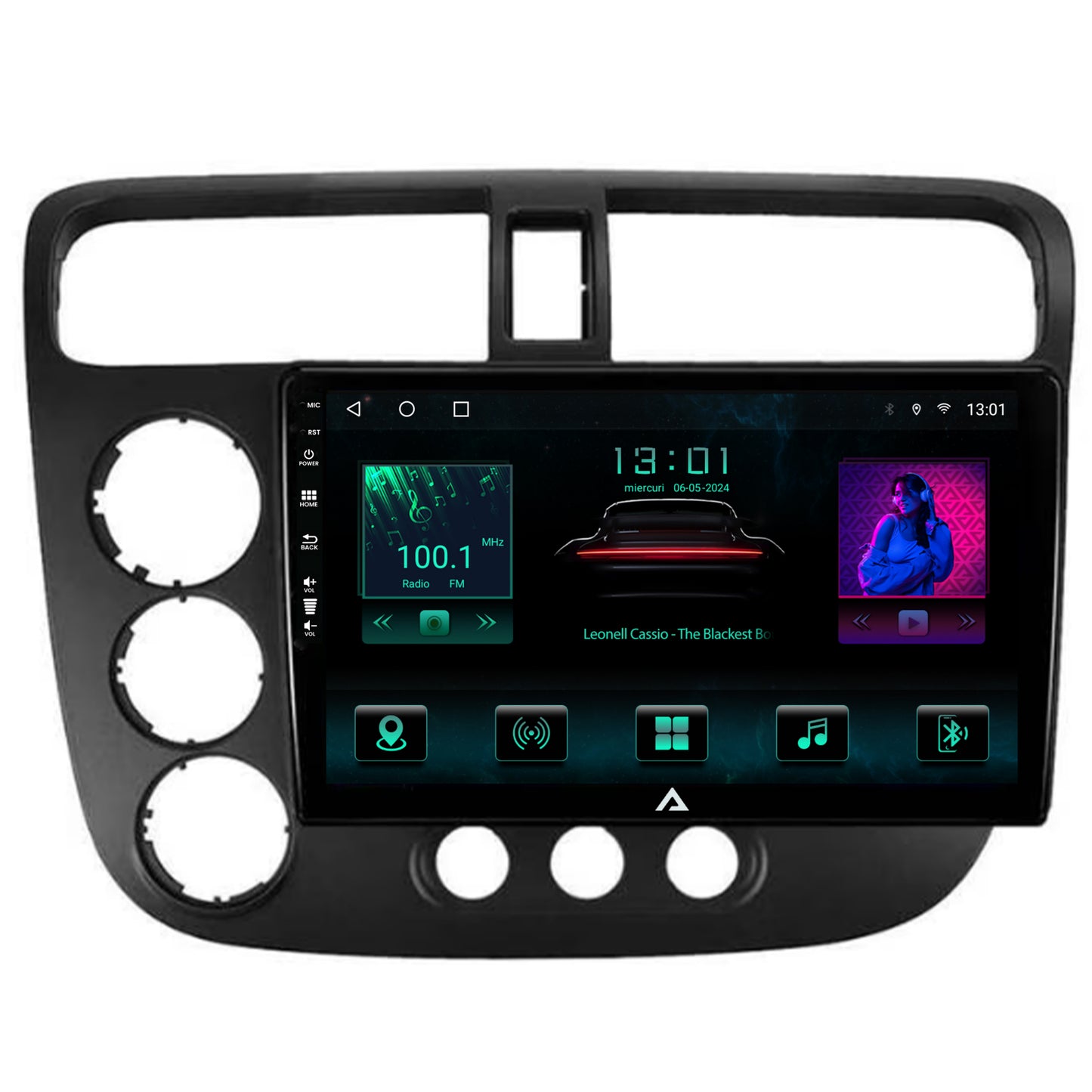 Navigatie Honda Civic (1998-2005), Android, A-Octacore / 4GB RAM + 64GB ROM, 9 Inch - AD-BGA9004+AD-BGRKIT018