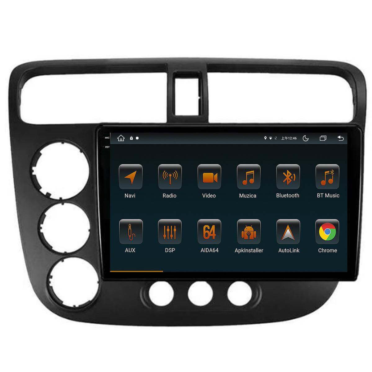 Navigatie Honda Civic (1998-2005), Android, V-Octacore / 4GB RAM + 64GB ROM, 9.5 Inch - AD-BGV9004+AD-BGRKIT018