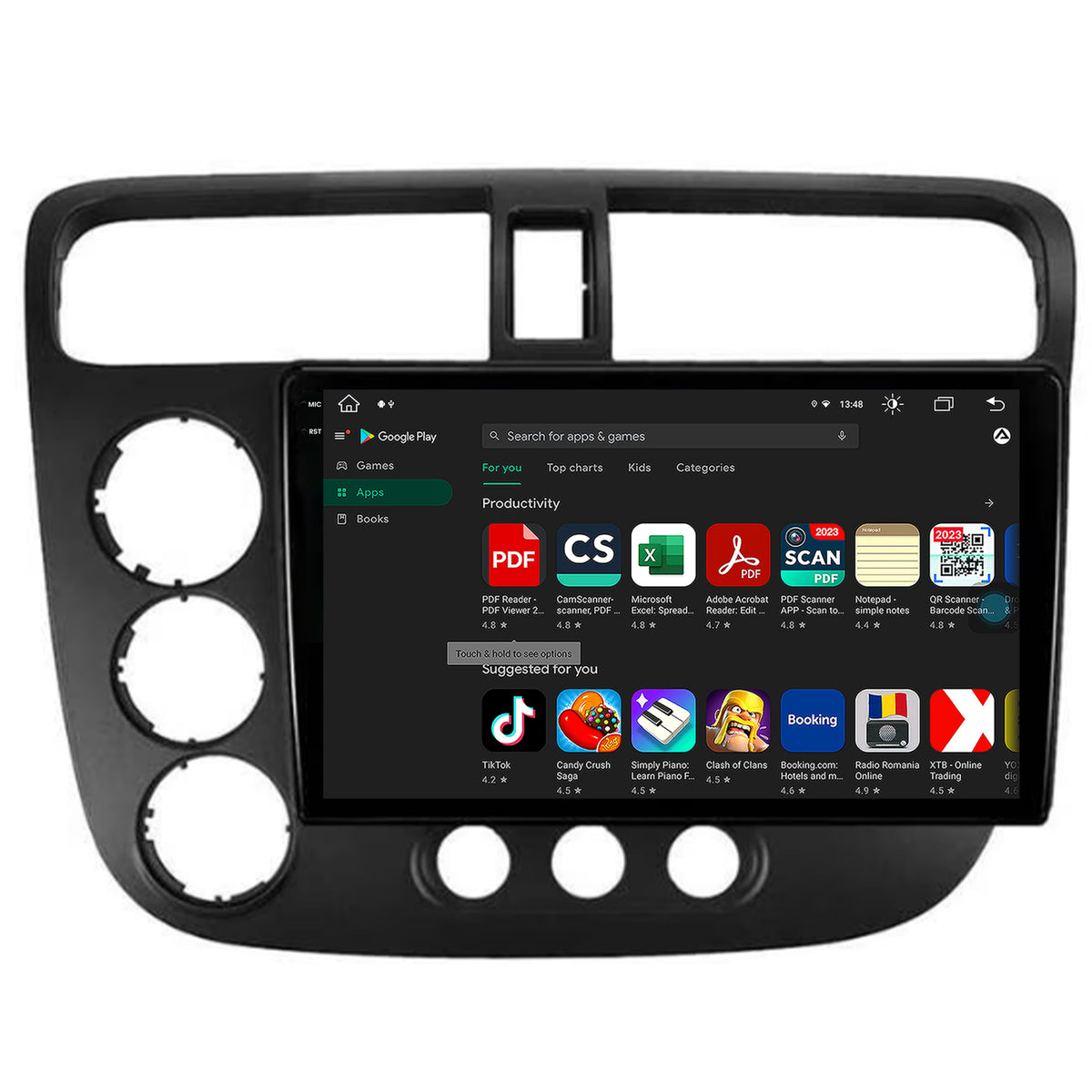 Navigatie Honda Civic (1998-2005), Android, V-Octacore / 4GB RAM + 64GB ROM, 9.5 Inch - AD-BGV9004+AD-BGRKIT018