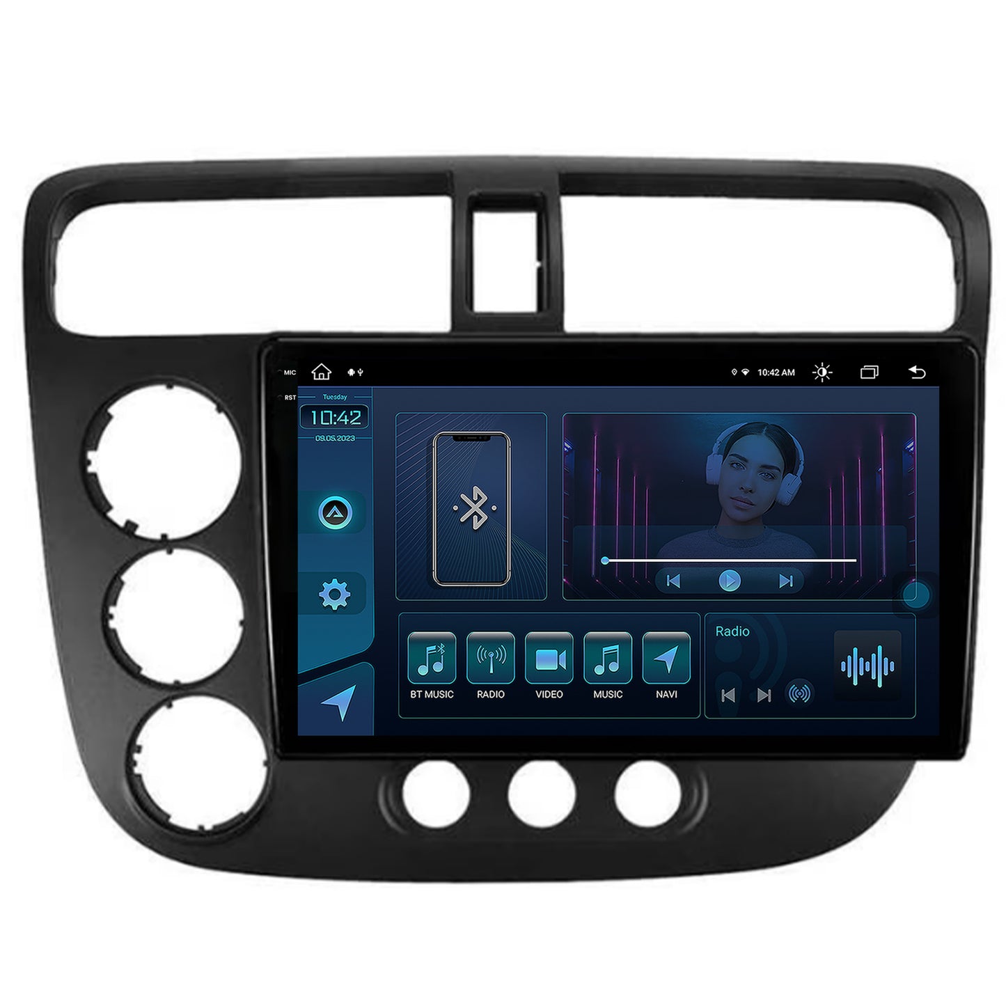 Navigatie Honda Civic (1998-2005), Android, X-Octacore / 8GB RAM + 256GB ROM, 9.5 Inch - AD-BGX9008+AD-BGRKIT018