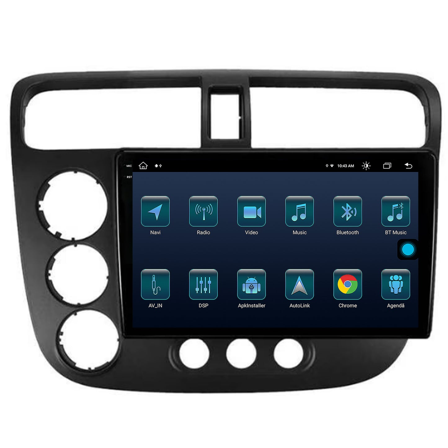 Navigatie Honda Civic (1998-2005), Android, X-Octacore / 8GB RAM + 256GB ROM, 9.5 Inch - AD-BGX9008+AD-BGRKIT018