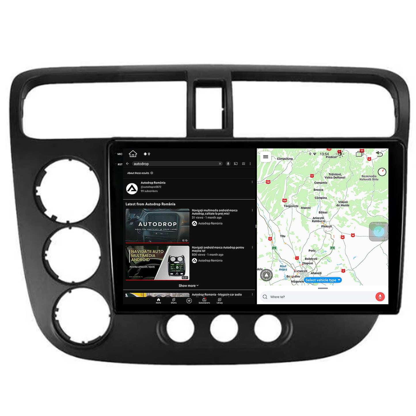 Navigatie Honda Civic (1998-2005), Android, X-Octacore / 8GB RAM + 256GB ROM, 9.5 Inch - AD-BGX9008+AD-BGRKIT018