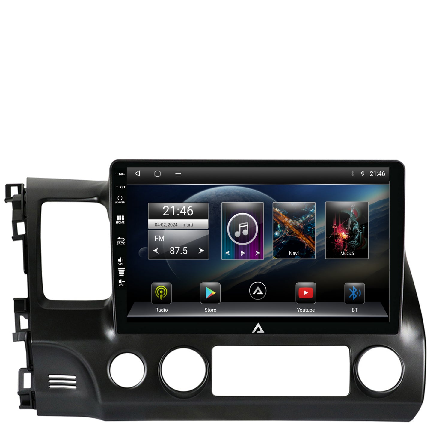 Navigatie Honda Civic (2005-2012), Android, E-Octacore / 2GB RAM + 32GB ROM, 9 Inch - AD-BGE10002+AD-BGRKIT008