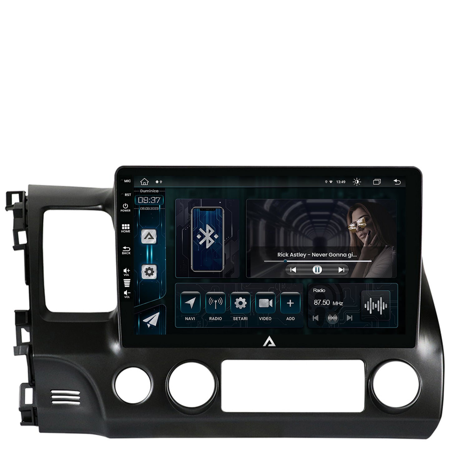 Navigatie Honda Civic (2005-2012), Android, Z-Octacore / 8GB RAM + 256GB ROM, 10.1 Inch - AD-BGZ10008+AD-BGRKIT008