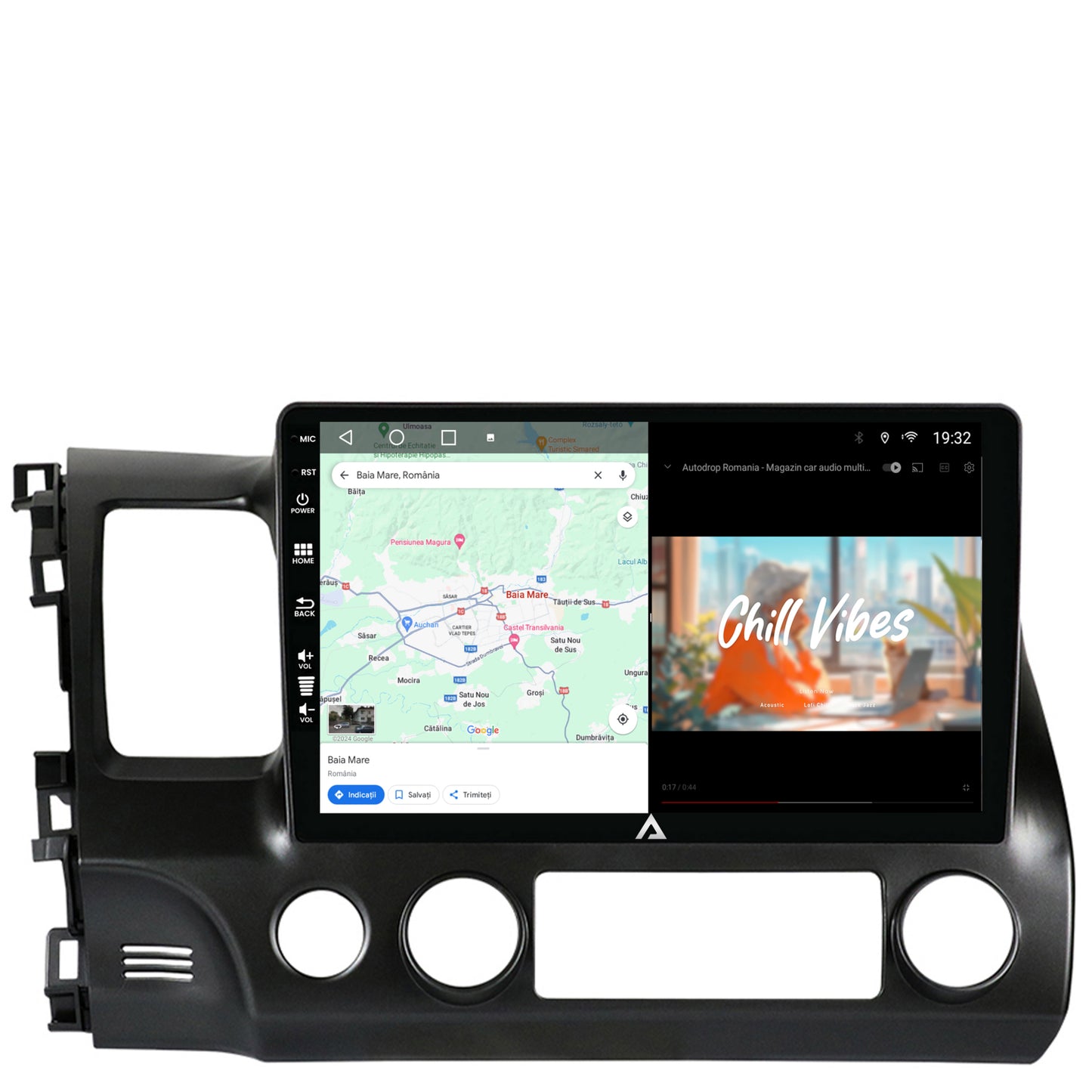 Navigatie Honda Civic (2005-2012), Android, A-Octacore / 4GB RAM + 64GB ROM, 10.1 Inch - AD-BGA10004+AD-BGRKIT008
