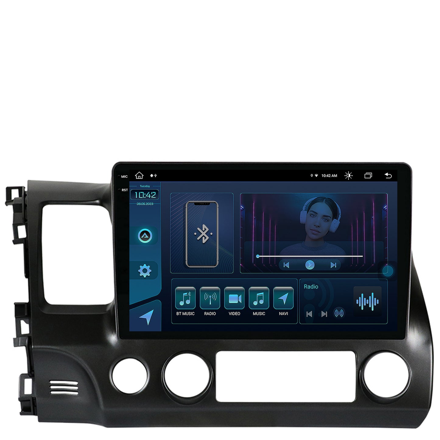 Navigatie Honda Civic (2005-2012), Android, X-Octacore / 8GB RAM + 256GB ROM, 10.36 Inch - AD-BGX10008+AD-BGRKIT008