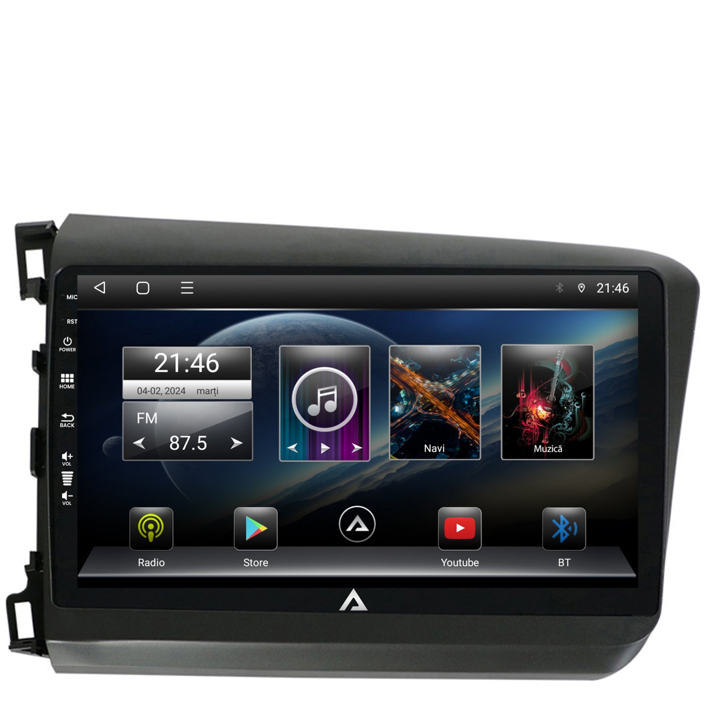 Navigatie Honda Civic (2012-2015), Android, P-Octacore / 2GB RAM + 32GB ROM, 9 Inch - AD-BGP9002+AD-BGRKIT007