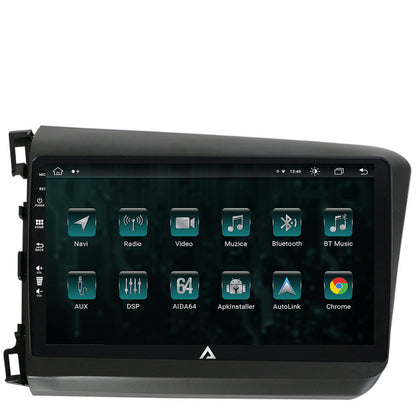 Navigatie Honda Civic (2012-2015), Android, Z-Octacore / 8GB RAM + 256GB ROM, 9 Inch - AD-BGZ9008+AD-BGRKIT007