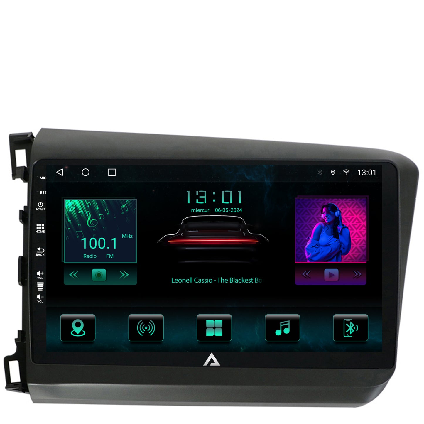 Navigatie Honda Civic (2012-2015), Android, A-Octacore / 4GB RAM + 64GB ROM, 9 Inch - AD-BGA9004+AD-BGRKIT007