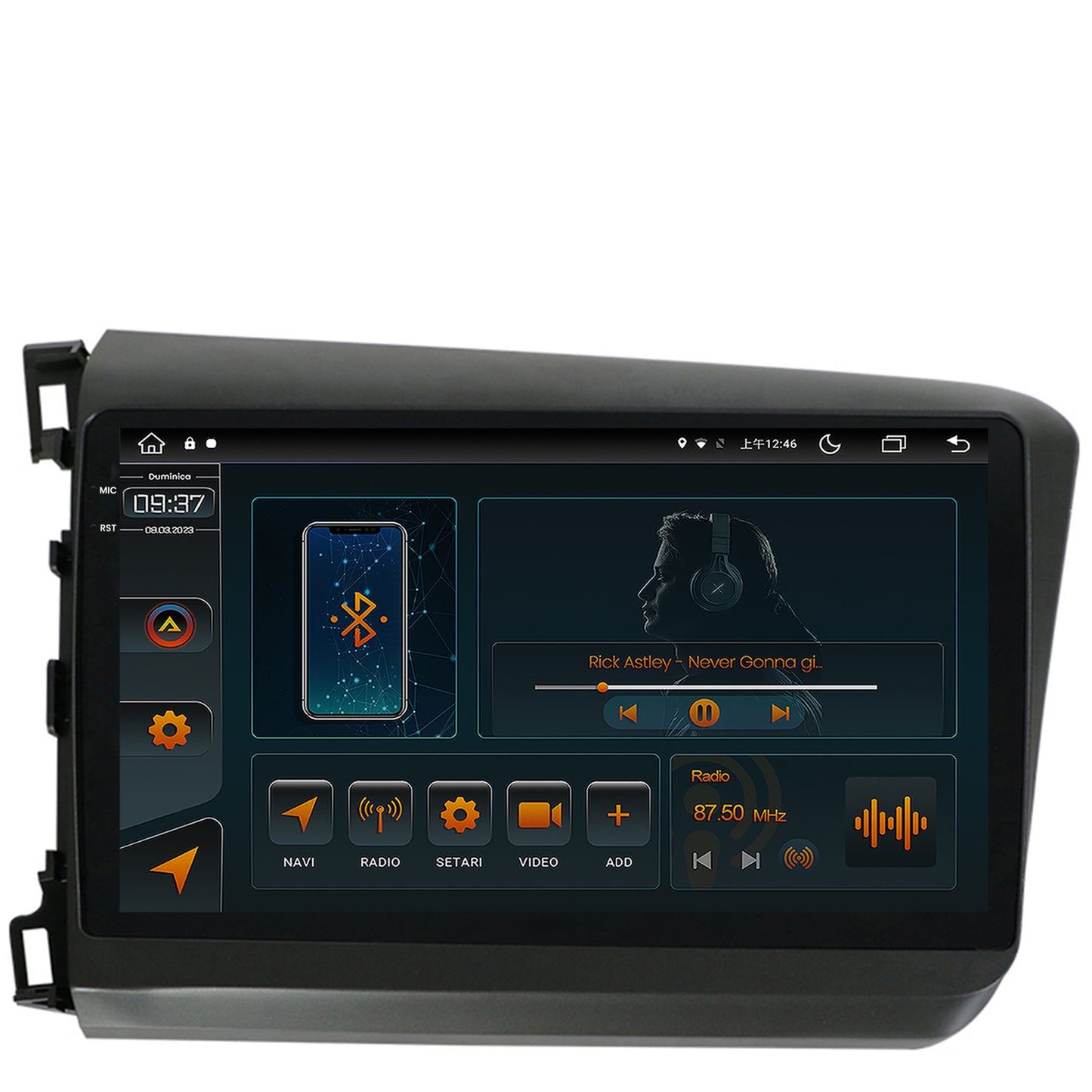Navigatie Honda Civic (2012-2015), Android, V-Octacore / 4GB RAM + 64GB ROM, 9.5 Inch - AD-BGV9004+AD-BGRKIT007