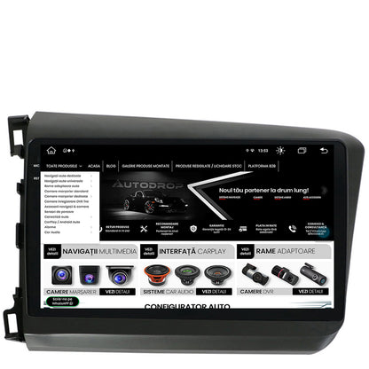 Navigatie Honda Civic (2012-2015), Android, V-Octacore / 4GB RAM + 64GB ROM, 9.5 Inch - AD-BGV9004+AD-BGRKIT007