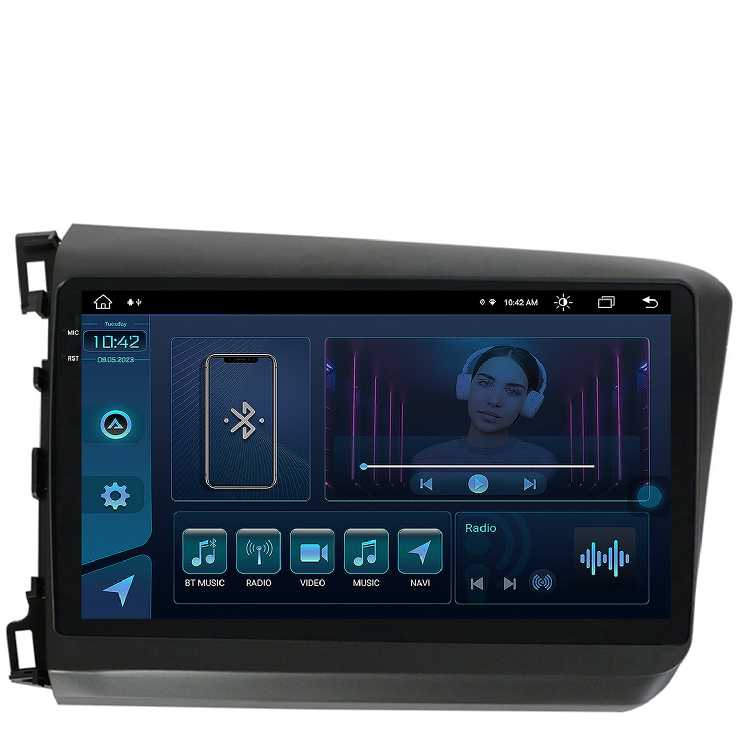 Navigatie Honda Civic (2012-2015), Android, X-Octacore / 8GB RAM + 256GB ROM, 9.5 Inch - AD-BGX9008+AD-BGRKIT007