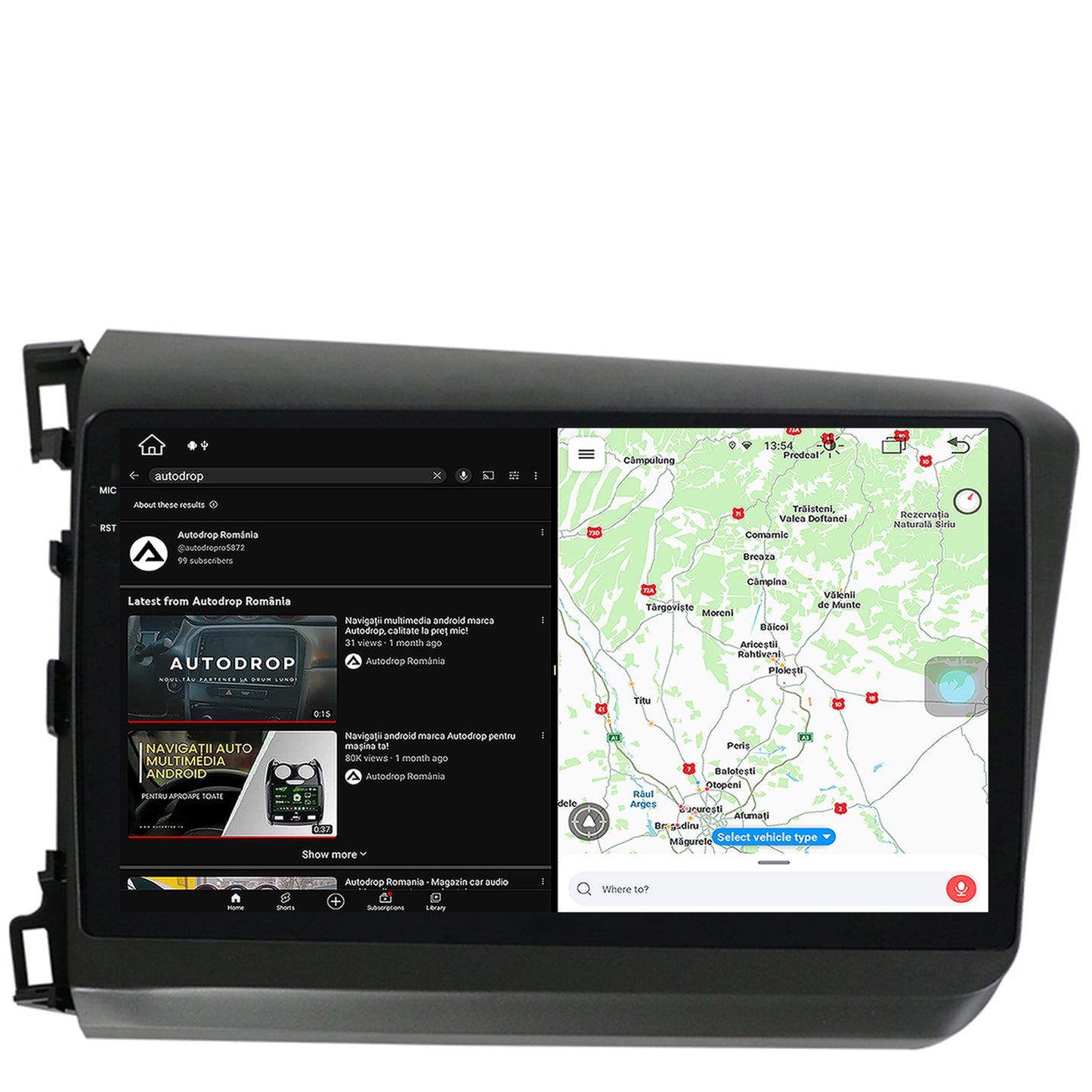Navigatie Honda Civic (2012-2015), Android, X-Octacore / 8GB RAM + 256GB ROM, 9.5 Inch - AD-BGX9008+AD-BGRKIT007